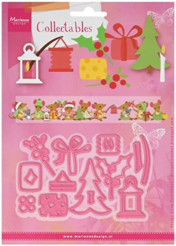 Marianne DesignCollectables Eline's Christmas Decoration Die, Metal, Pink, 21.1 x 15.5 x 0.2 cm