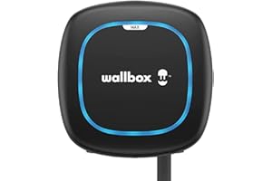 Wallbox Pulsar Max Caricatore per Veicoli Elettrici, Potenza di Carico Fino a 7,4 kW, Connettore Tipo 2, Cavo da 7 Metri, con Wi-Fi, Bluetooth, OCPP, Facile Installazione, Interno o Esterno, Nero