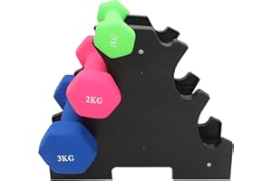 Support pour haltères,Smavles Arbre Haltère Petit Support d'Haltères Support d'Haltères Multifonctionnel Arbre d'Haltères à 3 Niveaux Support Portable pour Haltères pour Home Office Gym Noir