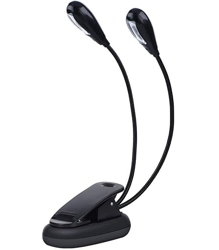 Showlite Lampada LED Per Pianoforte - 15 LED, 2 Livelli Luminosità, Alimentazione USB O Batterie, Nero - Foto 8