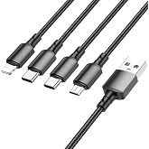 BOROFONE 4in1 Usb Cable Lightning + Micro + Type-c 4 in 1 Charging Cable for Lightning/Micro-USB/USB-C 1 meter 2A Current BX7