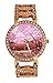 Produktbild jkfgweeryhrt Scenic Nature Blossoms Damen-Armbanduhr, analog, Quarz, mit Kette, Armband, Roségoldfarben, Edelstahl