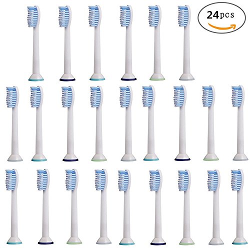 Preisvergleich Produktbild U-Prime® Ersatz Aufsteckbürsten,Kompatibel mit Philips Sonicare HX6054 Sensitive Standard Aufsteckbürsten(für elektrische Zahnbürsten), 24 Stück( 6er-Pack).