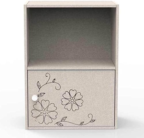 DFHHG® Bookcase, Bookshelf Wood Color Two Layers Storage Box Lockers durable