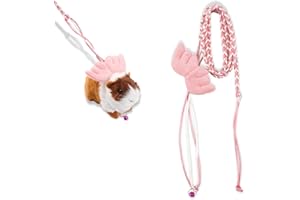 DEFGNOP Guinzaglio Regolabile Per Piccoli Animali, Accessori Per Conigli, Porta Criceti, Guinzaglio Da Esterno Rosa, Per Porcellini D'India, Addestramento A Piedi