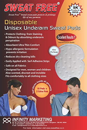 SWEAT FREE Sweat Pad - Pack of 12 Pads RS.100.00