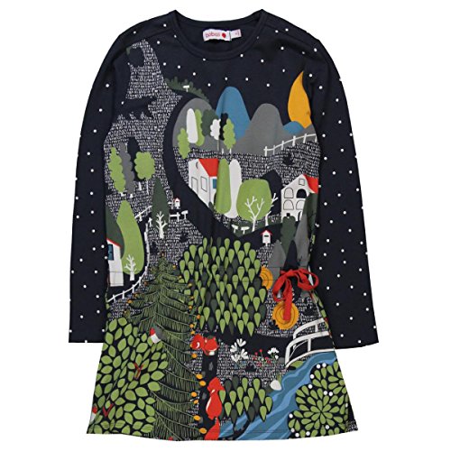 boboli 444170 Robe, Noir (Pizarra 8079), 92 cm (Taille Fabricant:92cm) Fille