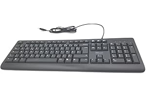Trust Taro - Tastiera cablata AZERTY francese, resistente agli spruzzi, silenziosa, cavo USB da 1,8 m, tasti piatti, tastiera PC, portatile, computer, Windows, Mac OS - nero
