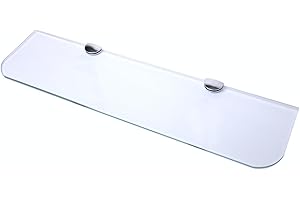 BSM Marketing Étagère en verre pour salle de bain, cuisine, chambre à coucher 600 x 150 mm