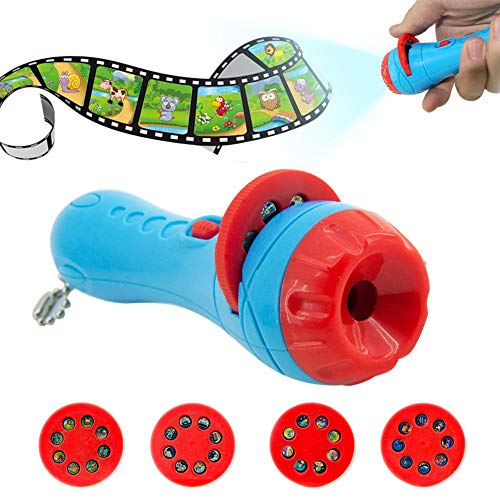 didatecar Projektor Taschenlampe, Kleine Märchen-Diashow, LED Taschenlampe Mit Projektor, Kinder Projektor Taschenlampe, Kindertaschenlampe Projektionslampe Taschenlampe Projektionslampe