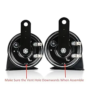 Oshotto Taiwan 12V Car Horn- Trumpet Sound 2Pc Set(Low + High) Compatible with Hyundai Creta (2015-2019)