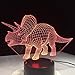 Produktbild DONG Neue Dinosaurier 3D Illusion Fernbedienung Bulbing Licht Nacht Lampe ändern Touch-Schalter Luminar, LED Schreibtisch Tisch Nachtlicht Lampe