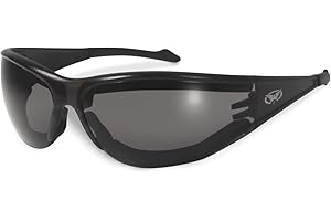 Global Vision Shatterproof Padded UV400 Wraparound Ski Sunglasses Complete With Free Microfibre Storage Pouch & A Lens Cleaning Cloth