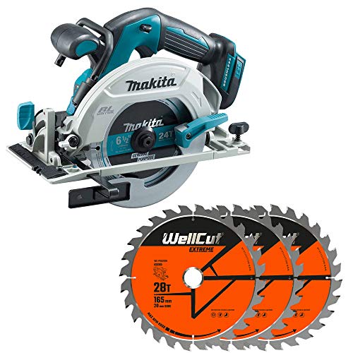 Makita DHS680Z 18V Brushless Circular Saw with 3 Extra 28 Teeth Wood Blades