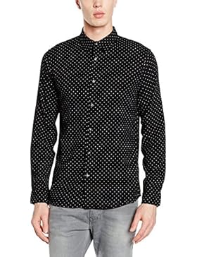 New Look Herren Freizeithemd Viscose Polka Dot
