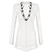 Women`s Cover Up Sexy Beach Wear Swimwear Bikini Dress(White)