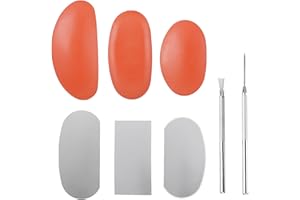 UESDU Keramik Ton Rippen Set, 8 Stück Töpferwerkzeug Silikon Töpfer Tonwerkzeuge Skulptur Töpferform Schaber Ton Rippen Gummi für Modellbau Schnitzarbeiten