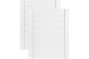 ‎DECOMEISTER DecoMeister Lamellentür weiß seidenmatt aus Holz Massivholz Holztür Schranktür mit geschlossenen Profilbretter für Kleiderschrank Möbelfronten 394x474 mm 2-er Pack lackiert