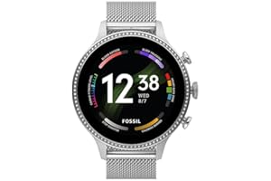 Fossil Damenuhr Touchscreen Smartwatch 6. Generation mit Lautsprecher, Herzfrequenz, NFC und Smartphone BenachrichtigunGen FTW6077