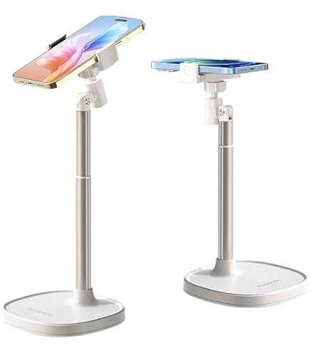 Supporto Per Cellulare In Alluminio 63 Cm - Regolabile 360° Per Smartphone 4-6,9", Per Streaming E Video - 3