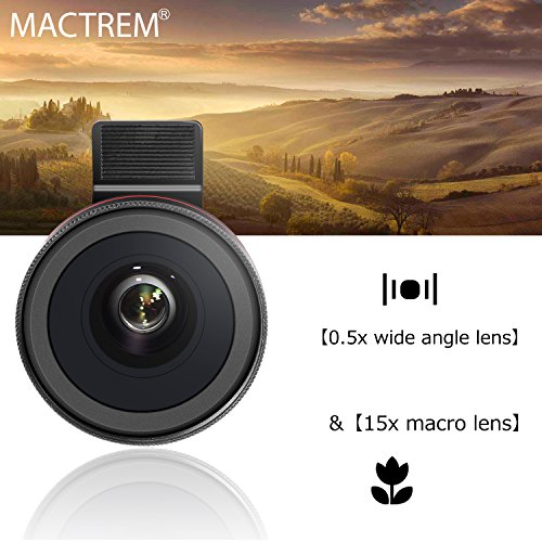 Obiettivo universale con clip, per smartphone, obiettivo per fotocamera HD 