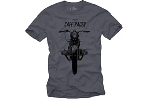 MAKAYA Tee Shirt Moto Cafe Racer Vintage Boxer Twin Homme