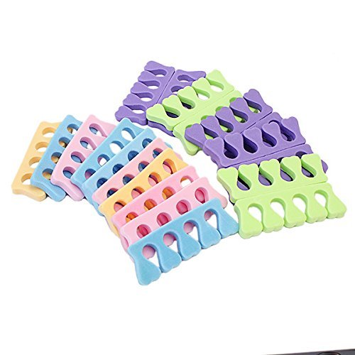 INHDBOX Pedicure Toe Seperator 12 Pack Salon Use ASSORTED COLORS