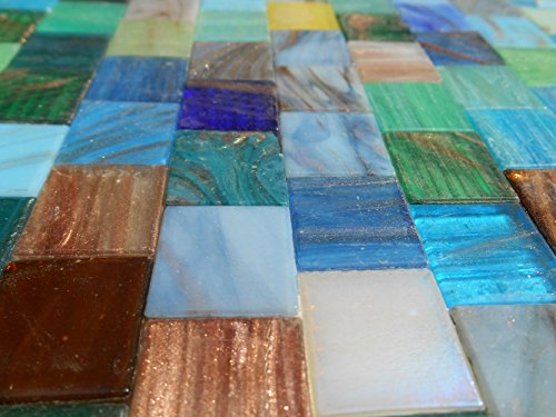 Goldregen Effekt Mosaiksteine Bunt Mix 1000g lose Mosaik Steine zum Basteln 2x2cm - 2