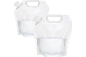 SALADOCY Borsa Porta Acqua Pieghevole, Campeggio Serbatoio Contenitori, con Tappo e Maniglia robusti, per Campeggio Picnic Viaggi e grigliate, 10L