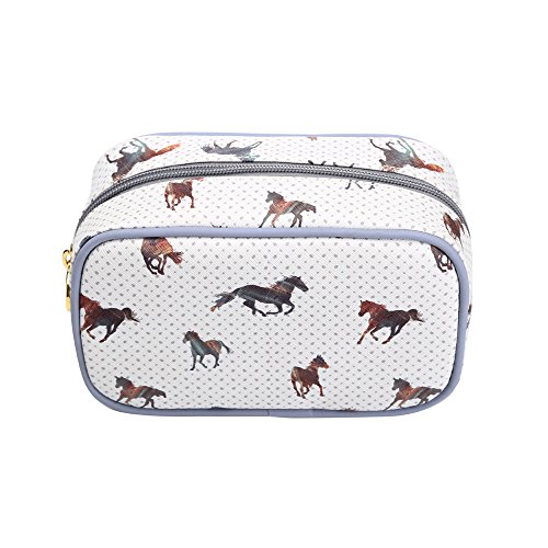 TaylorHe Make-up Bag Wasserdicht Kosmetiktasche Schminktasche Kulturbeutel Geldbeutel Beutel Mehrfarbig Tasche mit Mustern Pferd - 3