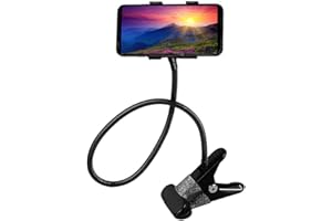 Moxamo Teléfono Móvil Soporte Cuello de Cisne Soporte Universal Soporte, Flexible Ajustable Brazo Largo Cuello de Cisne - Universal Pinza Soporte Teléfono de Clip para Smartphones Soporte Perezoso