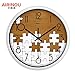 Produktbild Moderne kreative Wanduhr Mode Malerei Puzzles großes Wohnzimmer Wanduhr einfache runde Quarz hängende Uhr,K,30.5CM*30.5CM