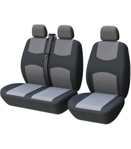Housses De Siège Pour Peugeot Partner I, II, III (1996+) - Protection Complète Sièges Avant & Banquette - Compatibles Airbags