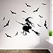 Price comparison product image Dragon Honor Happy Halloween Novelty Children's Kids Room Wall Stickers Deca ls Home Decals Witch Bat