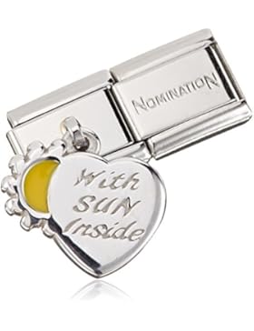 Nomination Damen-Charm Sonne und Herz Edelstahl Emaille - 031700/28