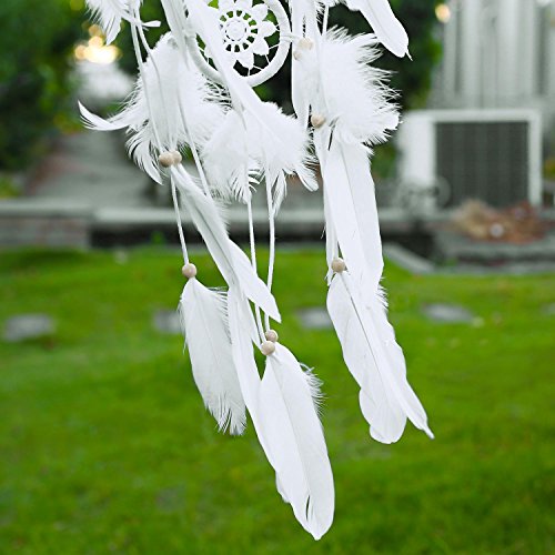 SOLEDI Dreamcatcher Traumfänger Glücksbringer aus der schönsten Geschichten in der amerikanischen indischen Mythologie Weiß - 3