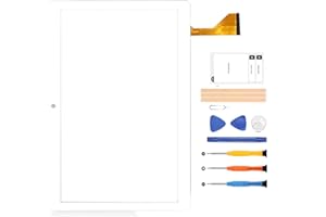 LADYSON Pantalla táctil de 10.1 pulgadas 2.5D para DUODUOGO G10 4G LTE Tablet PC capacitiva Panel de pantalla táctil reparación y piezas de repuesto (blanco)