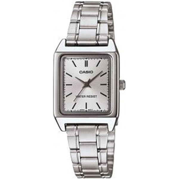 OROLOGIO ADEE KAYE Uomo Tonneau/Serbatoio Tutto Inox, Quadrante Bianco