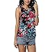 Produktbild GreatestPAK T-Shirt Ärmellose Bluse Frauen Damen Gedruckt Weste Top Casual Tank Sommer Tops T-Shirt,Schwarz,XL