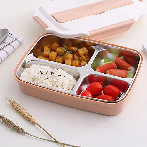 Preisvergleich Produktbild chaodaliangJY Bento Boxen Student Lunchbox Edelstahl Fach Lunchbox Isolierung Verbrühschutz Doppelschicht 20 * 28 * 5 cm, A