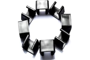 SURAKEY 10 Stück Gartenmöbel Lounge Verbinder Clips, Terrasse Rattan Möbel Sektionaltor Sofa Ausrichtung gurthalteband Clips Klemmen Stecker für Rattan-Möbel, Schwarz Anschluss-Clips