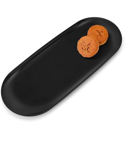 APS Dark Wave Tablett - Elegantes Servierbrett In GN 1/3 Größe, Schwarz Mit Wellenmuster