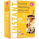 Bubble Tea Kit Brown Sugar 4 Service, Taiwanese Bubble Tea at Home with Tapioca Pearls and Caramelized Syrup; Ready in 15s