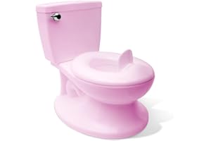 KIDOOLA Pot d'Apprentissage de la Propreté - Blanc, Pots Toilettes Bébé et Enfant, Mini-toilette Réaliste, Couvercle Rabattable, Protection Anti-Éclaboussures Amovible, Bruit Chasse d'eau, Portable