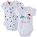 Pumpkin Patch Baby Girls 0-24M W/S 2Pk Bodysuit, White (Milk), 12-18 Months