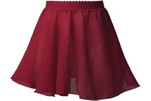 Alvivi Fille Jupe de Danse Ballet en Mousseline avec Ceinture Jupette Danse Classique Tutu Courte Jupe de Gymnastique 4-12 Ans