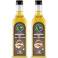 GirOrganic Wood Press Groundnut Oil - 1 Litre Plastic (Pack Of 2) | Kacchi Ghani | Virgin | Unrefined | Cold pressed |100% Natural cooking oil | Gopal Ratna Award Winner 2023