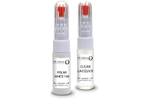 SD COLORS POLAR WHITE 149 сomcompatible con MERCEDES Kit de reparación de bolígrafo de pintura de retoque 20 ML, código de color 149 blanco polar (sin laca y sin aguja)