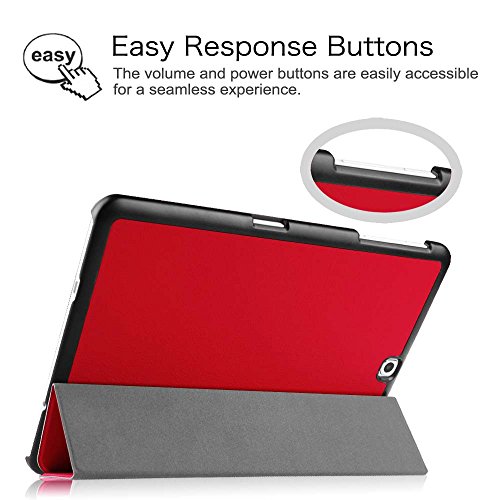 Fintie Samsung Galaxy Tab S2 9.7 Hülle Case – Ultra Schlank Superleicht Ständer Smart Shell Cover Schutzhülle Tasche mit Auto Schlaf / Wach Funktion für Samsung Galaxy Tab S2 T810N / T815N / T813N / T819N 24,6 cm (9,7 Zoll) Tablet-PC, Rot - 6