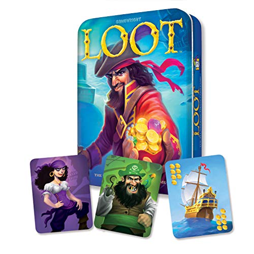 Gamewright 231T Loot Game in a Deluxe Tin, multi-colored